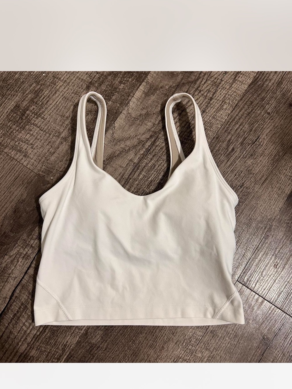 lululemon athletica Cream Scoop Neck Tank